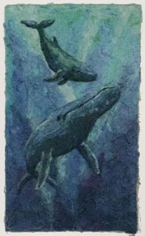 whale motherand baby